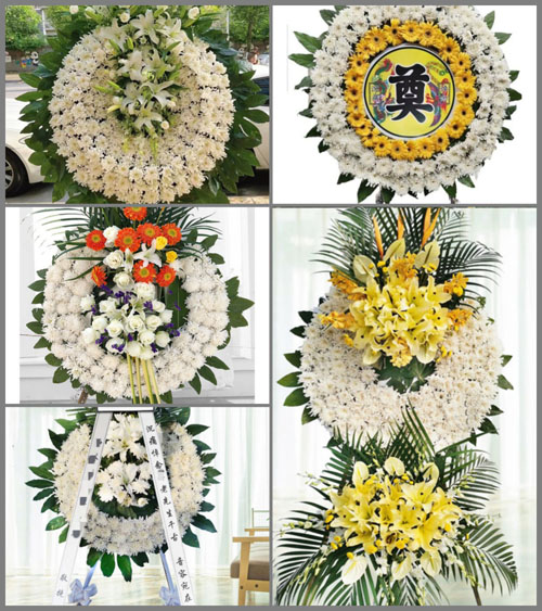 浙江省台州玉环县沙门镇灵门村花圈速递